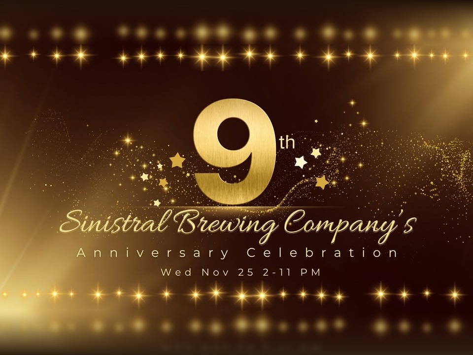 Sinistral Brewing Company Celebrates 9th Anniversary Nov. 25 With Live Music and a DRINK NOVA Meetup